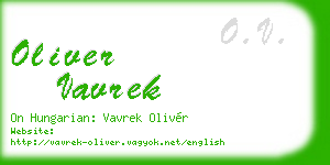 oliver vavrek business card